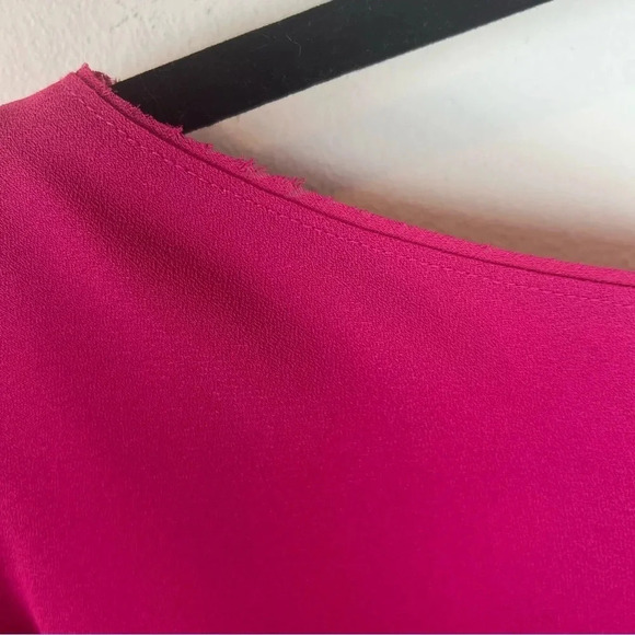 Reiss Pink Ruffle Sleeve Dress Size 0 B10 - Picture 5 of 9